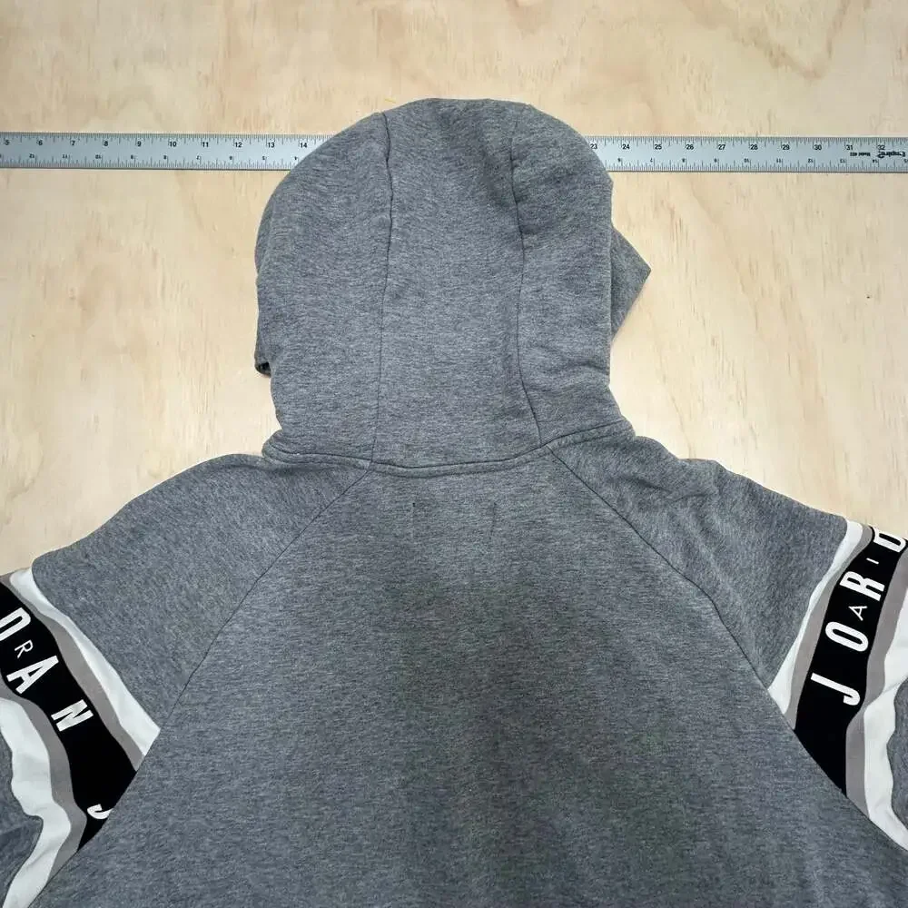 Jordan Jumpman Air Full-Zip Gray Hoodie with Sleeve Branding